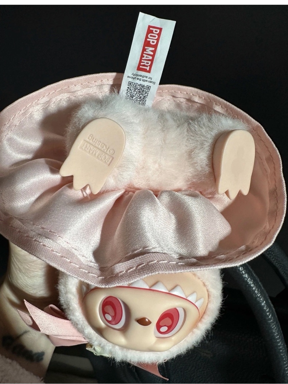 DADA Labubu Have a Seat Pink Plush pendant Bag Charm Keychain π π - Picture 3 of 4